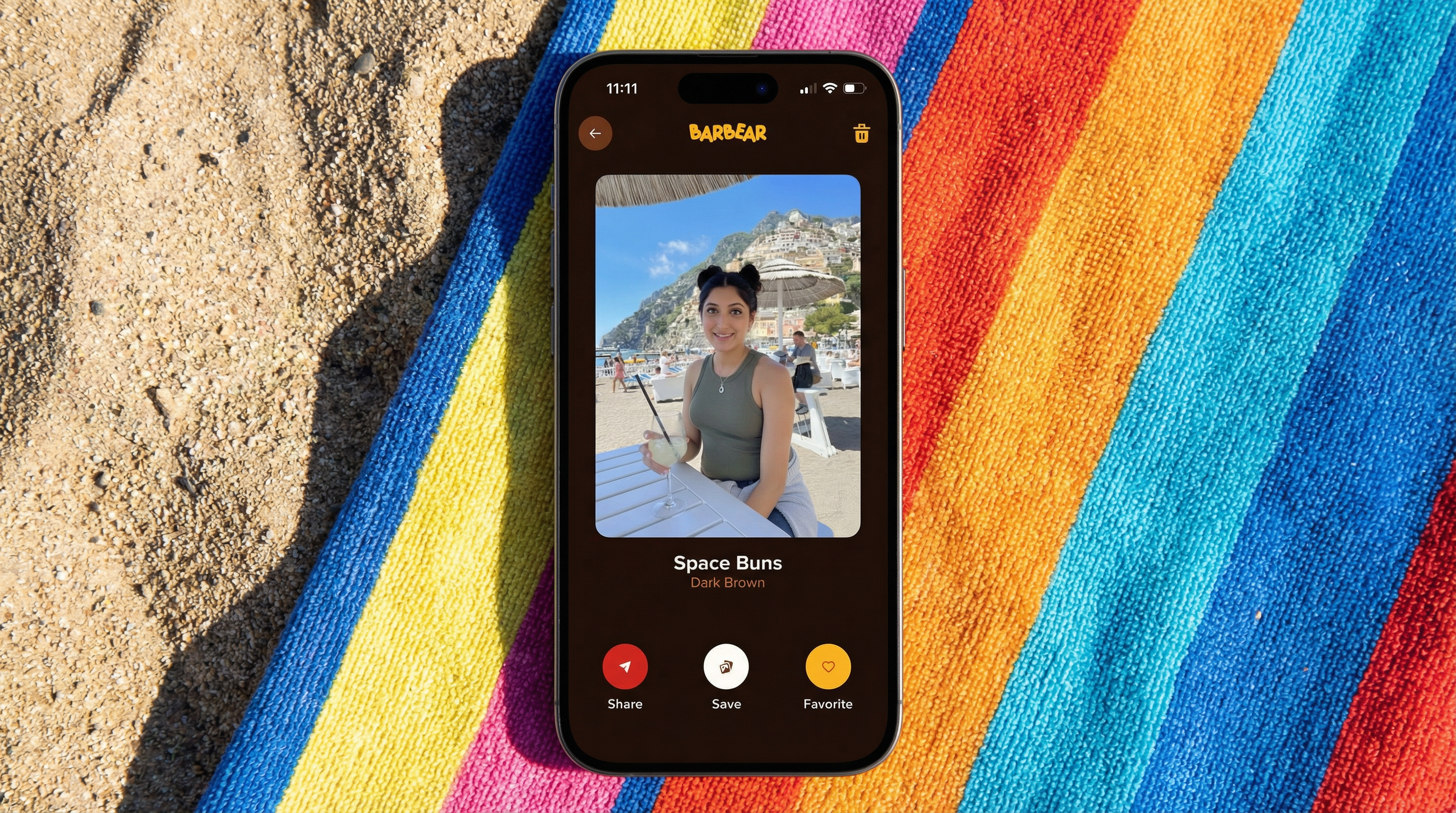 Barbear app mockup alternate