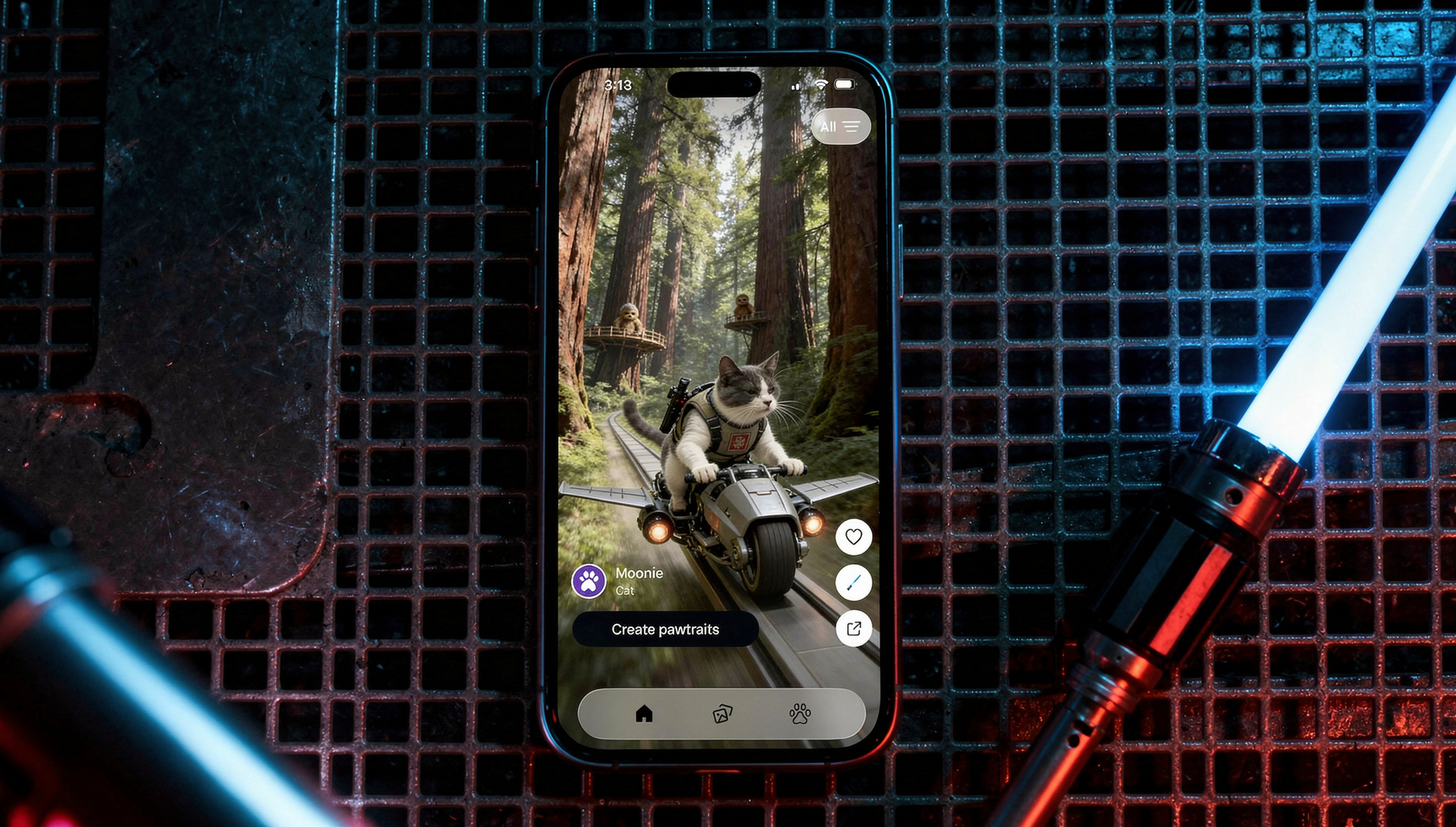 Pawtraits app mockup